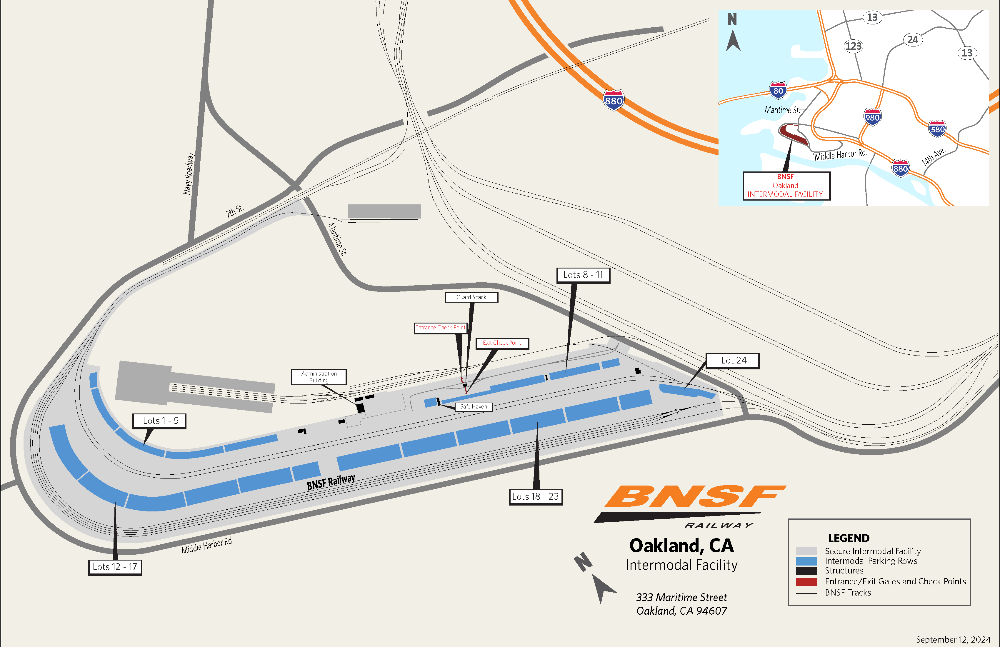 Oakland Intermodal Map