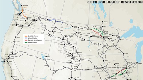 Bnsf Southern Transcon Map Bnsf Addressing Service Interruptions On Southern Transcon In Iowa And  Portions Of Northern Corridor