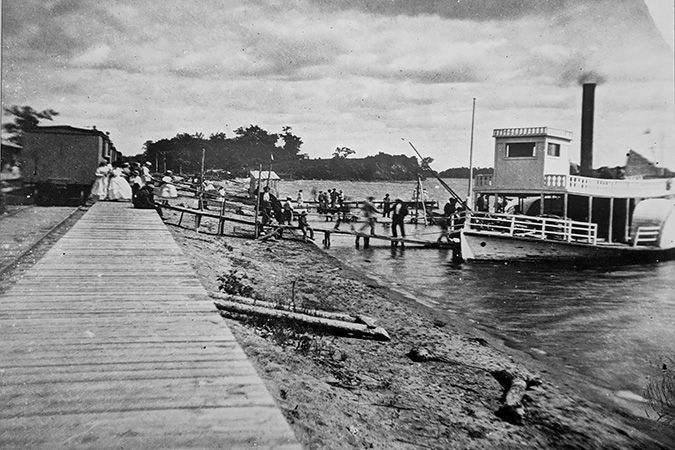 Photo Courtesy of Wayzata Historical Society: Boardwalk around 1869