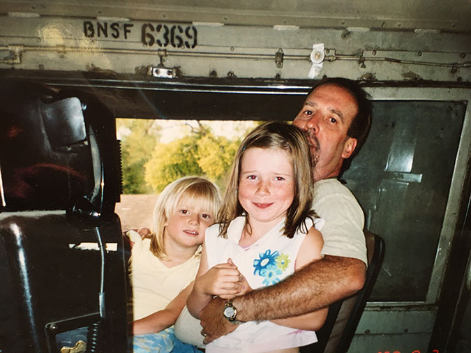 Robert Burkhardt’s daughters visiting their dad in 2002 Robert Burkhardt’s daughters visiting their dad in 2002