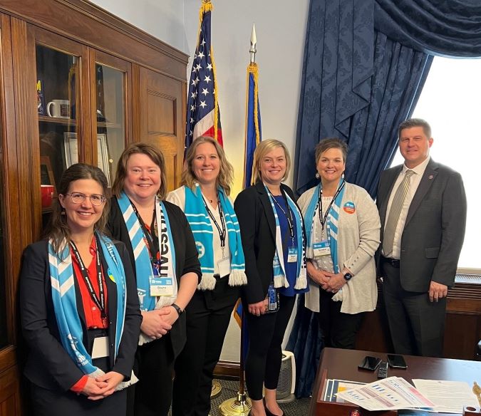 Butenas at the U.S. Capitol in Washington D.C. with representatives of Habitat for Humanity and U.S. Rep. Brad Finstad. 