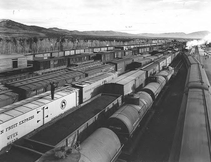Great Northern yard in Whitefish Great Northern yard in Whitefish