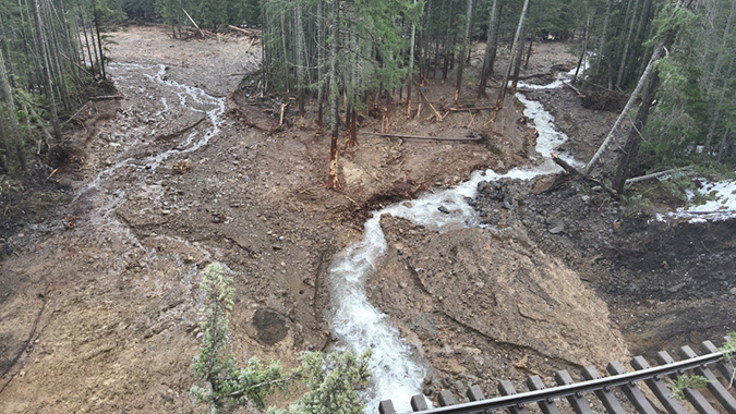 The creek below the track The creek below the track