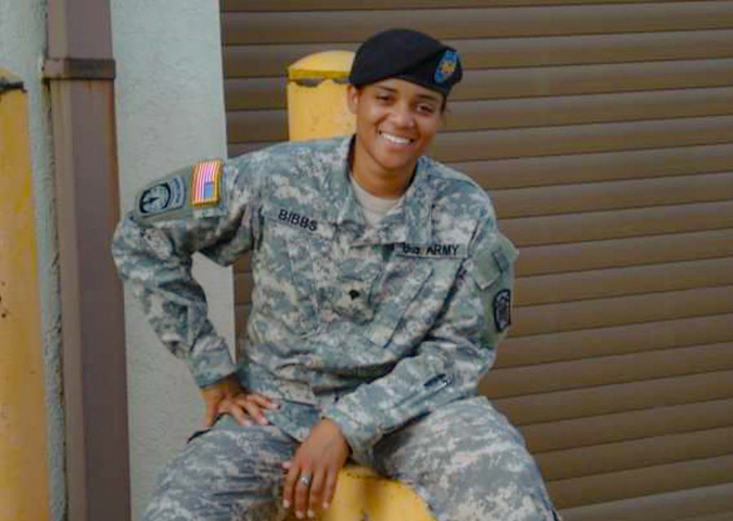Sierra Bibbs was in the military for eight years and has been with BNSF since she left the Army.