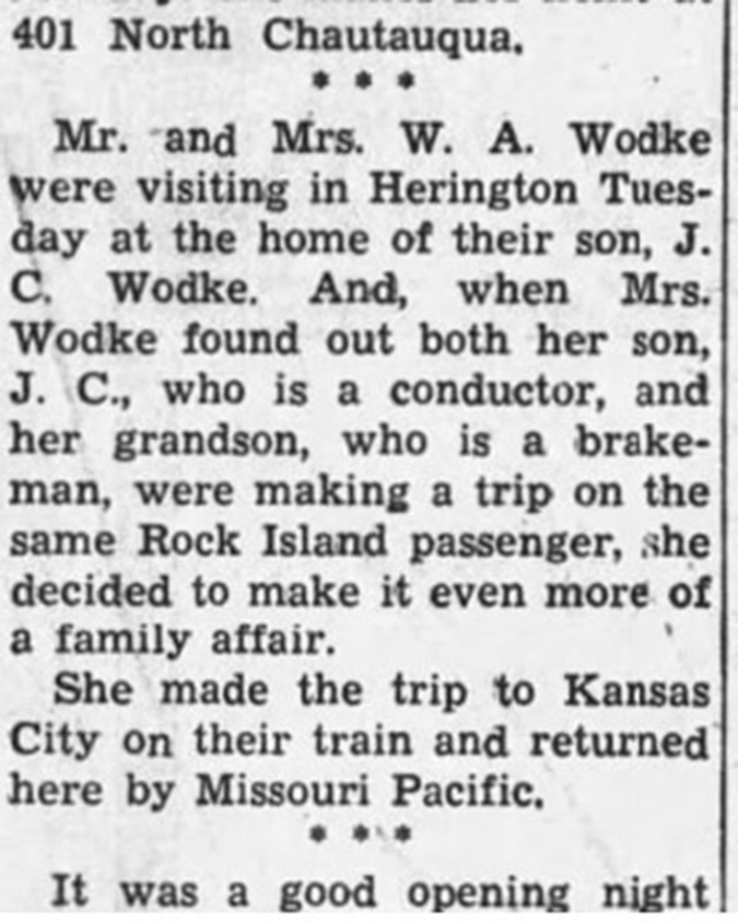 A clip from the Council Grove Republican featuring the family-operated trip, Feb. 24, 1966.